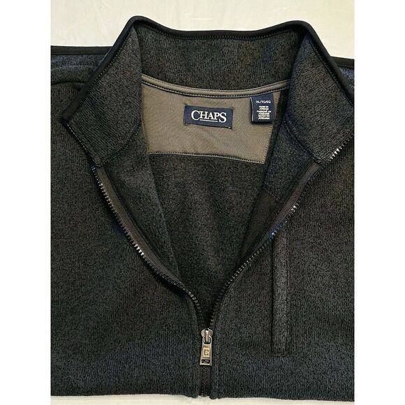 Ralph Lauren Chaps Mens XL Heather Grey Fleece Zip Vest Layer Gift Dad FAST SHIP - Picture 7 of 13